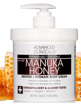 Advanced Clinicals Manuka Honey Restore + Hydrate Body Cream